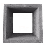Elemento vazado de concreto um furo quadrado