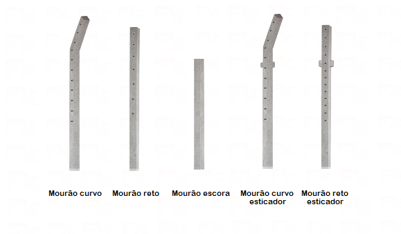 -FK - MOURÕES DE CONCRETO CURVO E RETO